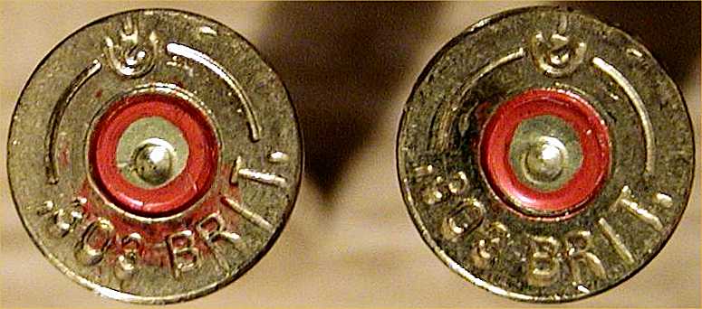 Two of the spent rounds from the grey and red carton